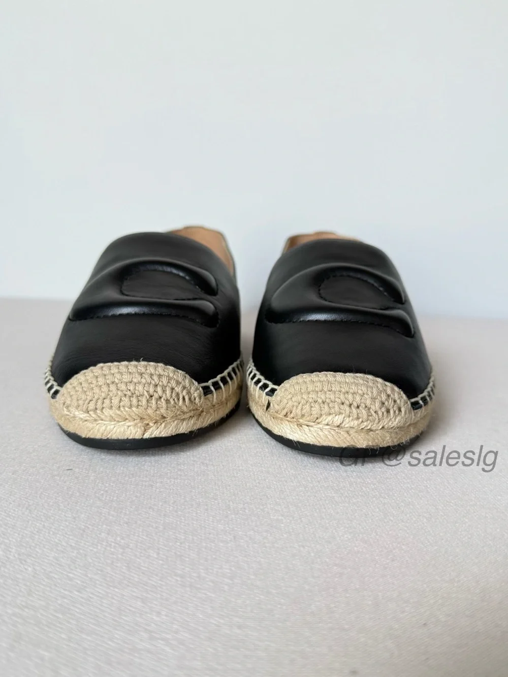 Coach Cruz Espadrille Leather Loafer Black CR848 Size 7.5
